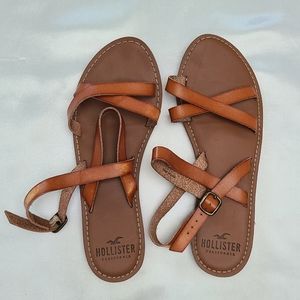 Hollister Leather Sandals - Size 9